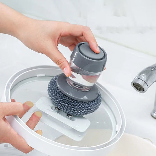 BowLift | Kitchen Soap Dispensing Palm Brush