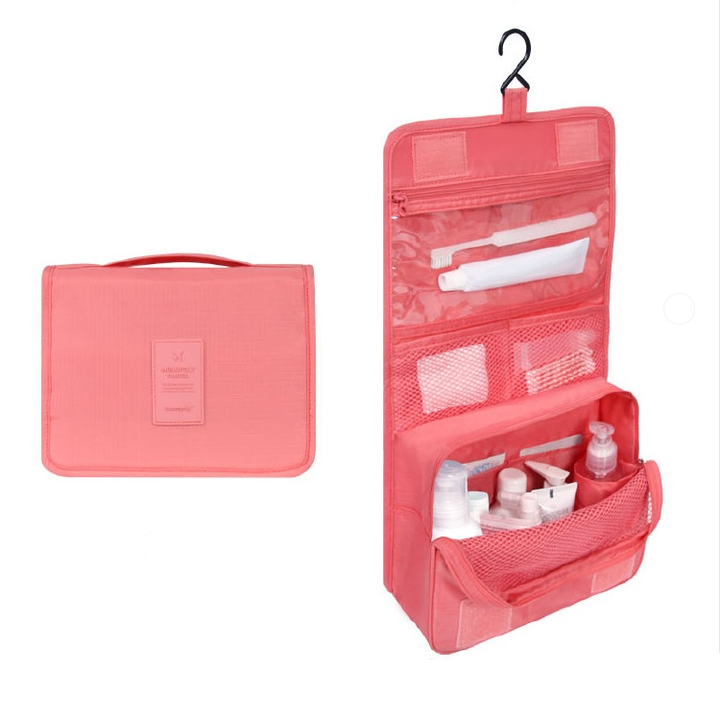 Water-Resistant Hanging Toiletry Bag with Organized Storage for Travel