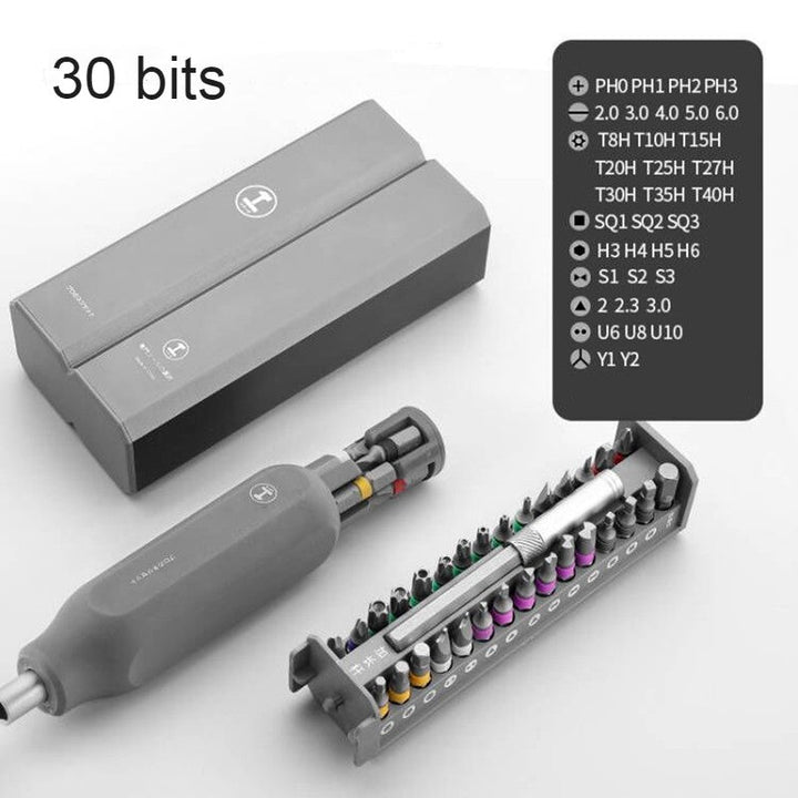 Precision Screwdriver Set with Interchangeable Bits and Magnetic Holder