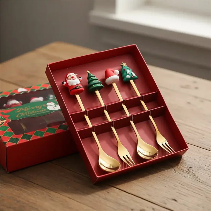 BowLift | Stainless Steel Christmas Utensil 4-Piece Sets