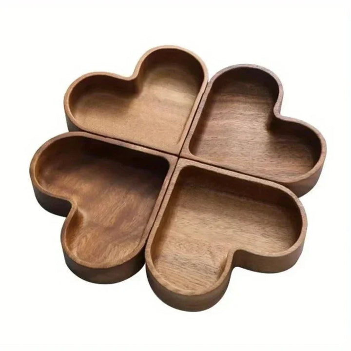 BowLift | Rustic Heart Snack Tray Collection | 4pcs