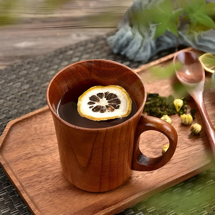 BowLift | Rustic Japanese Style Wooden Mug