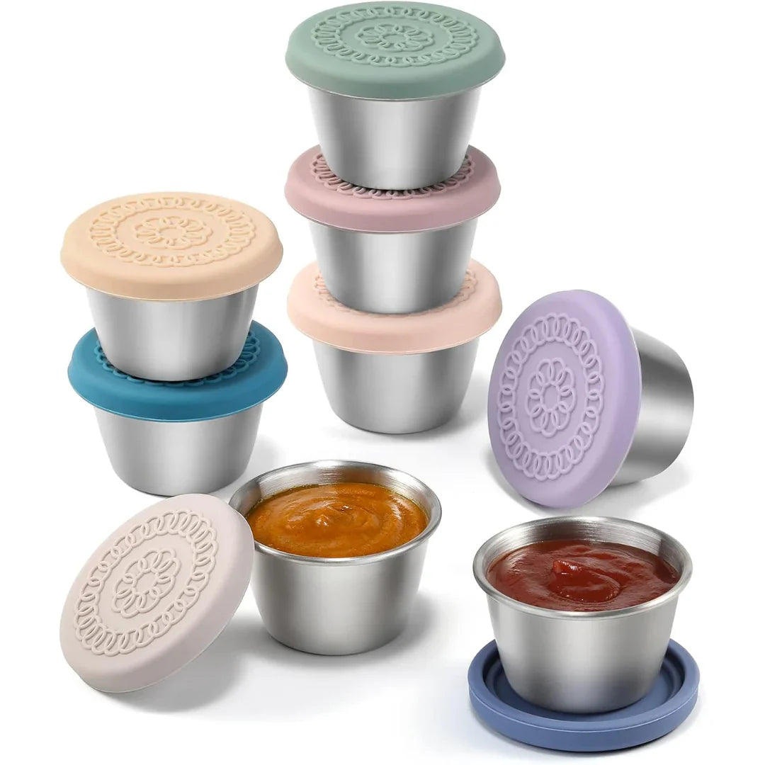 BowLift | Airtight Stainless Steel Sauce Containers (Set of 6)