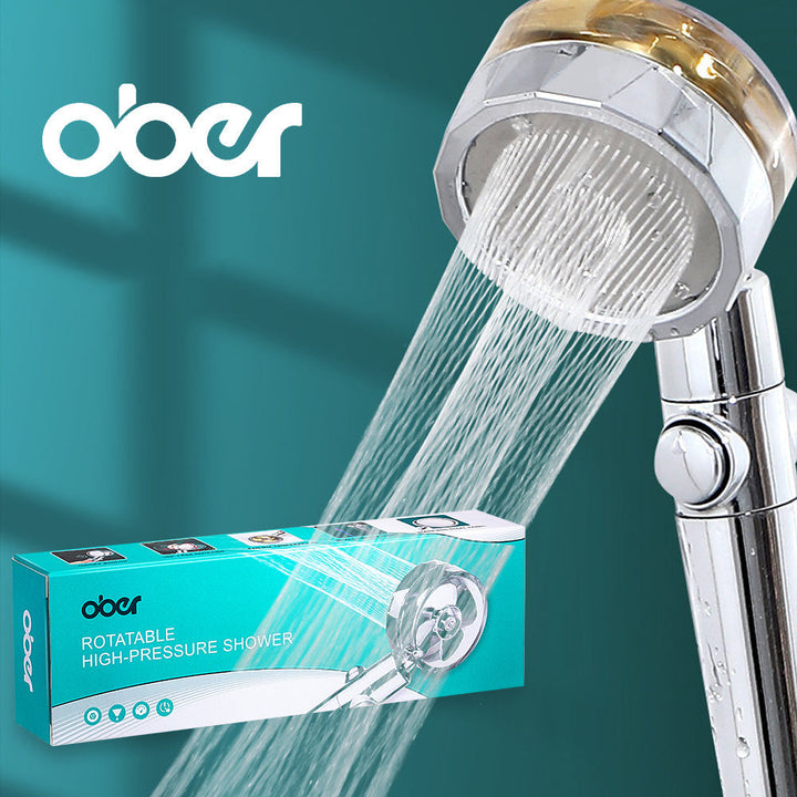 BowLift | Ober® Water-saving Flow 360° swiveling high-pressure shower, with luxurious packaging