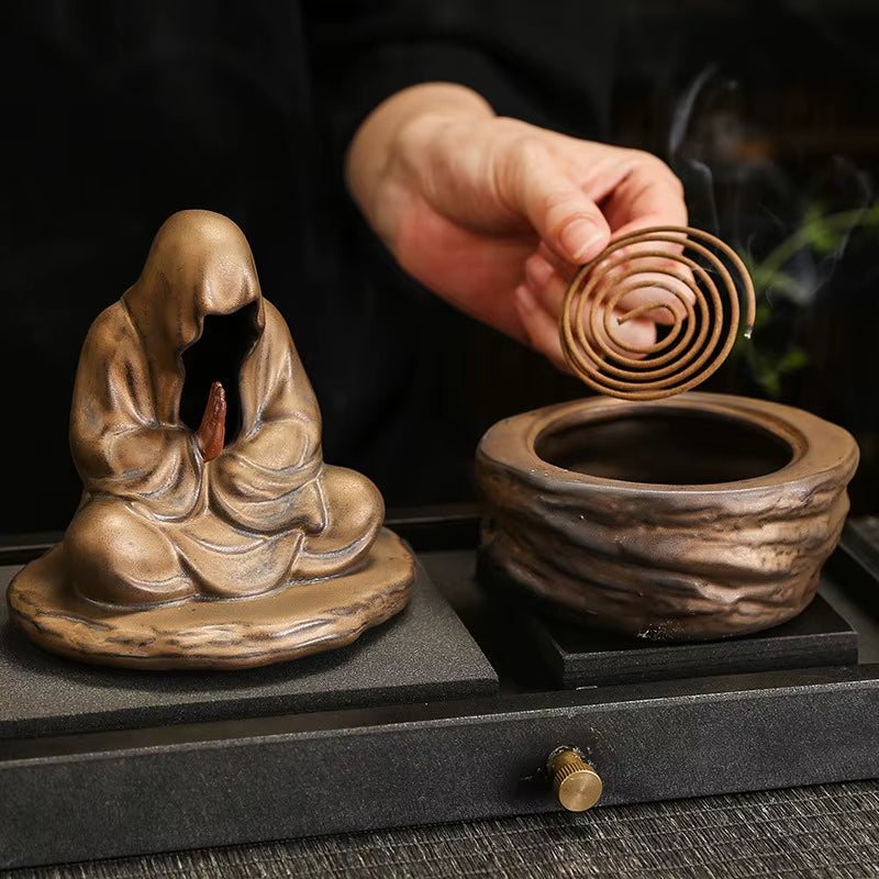 BowLift | Silent Monk Backflow Ceramic Incense Burner