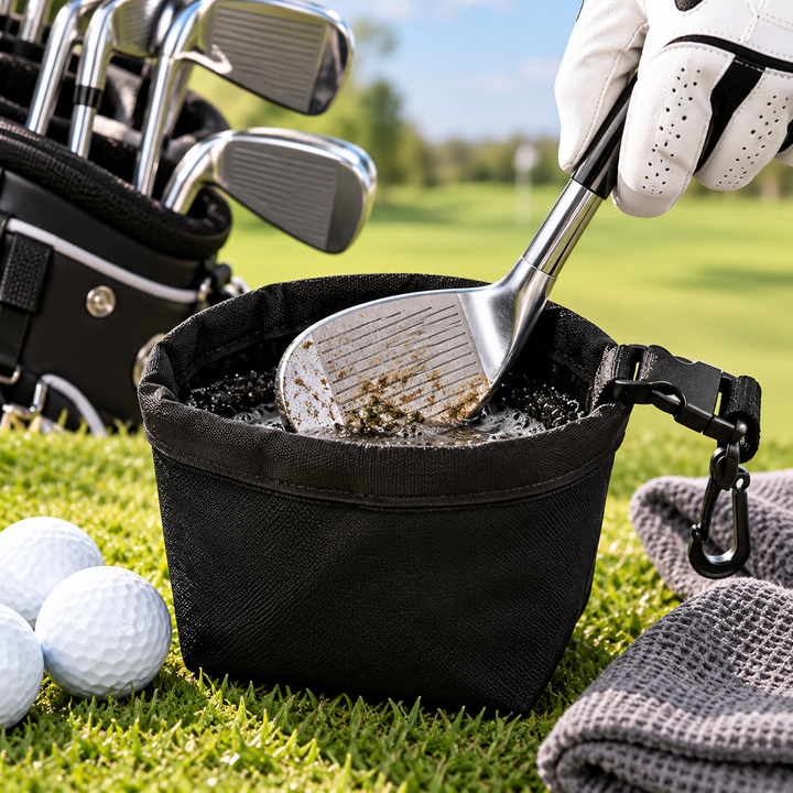 Portable Golf Club & Ball Cleaning Pouch Bowlift