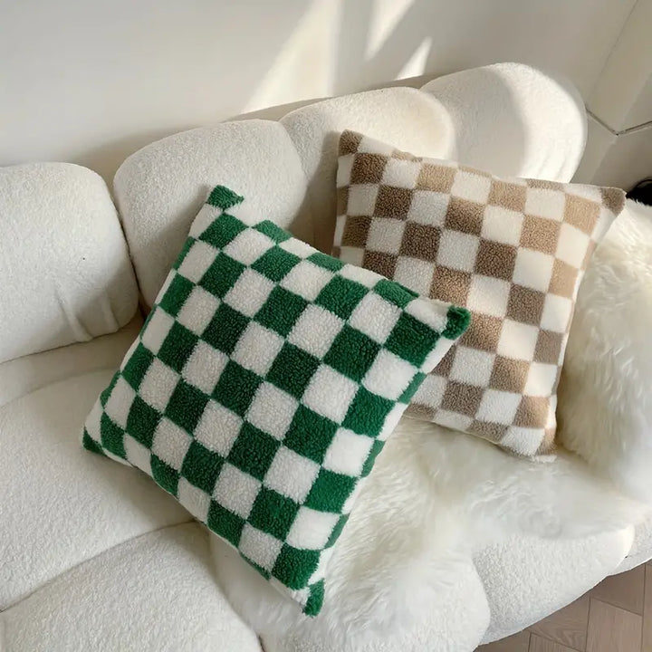 BowLift | Checkerboard Faux Fur Pillowcase