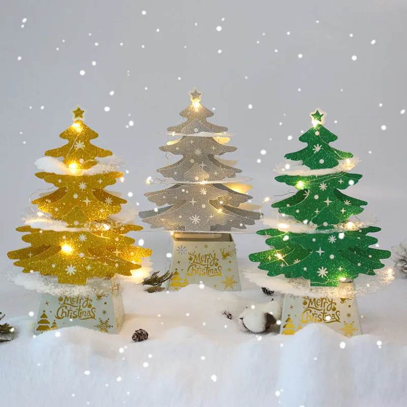 BowLift | Christmas Decorations Mini Desktop Christmas Greeting Card Ornaments