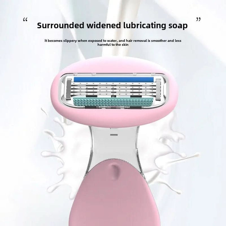 BowLift | 4-blade compact razor with storage box | Smooth skin on the go & at home