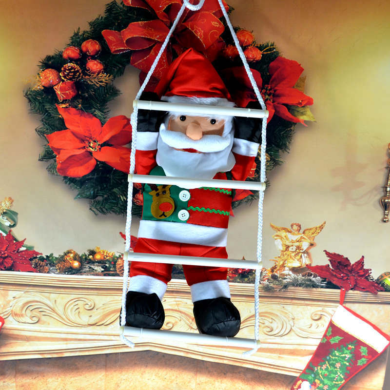 Decorative Santa Claus figures with rope