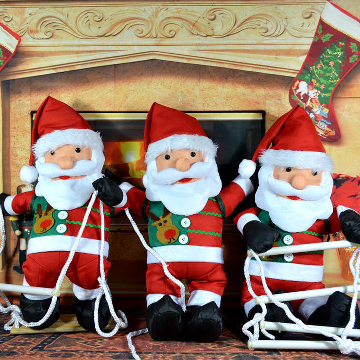 Decorative Santa Claus figures with rope