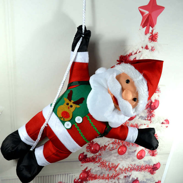 Decorative Santa Claus figures with rope
