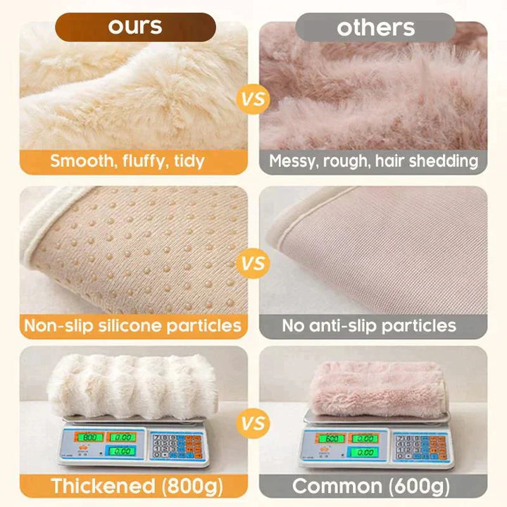 BowLift | Rabbit Fleece Sofa Cover | Non-Slip Plush Protector | Machine Washable | Soft & Cozy Home Decor