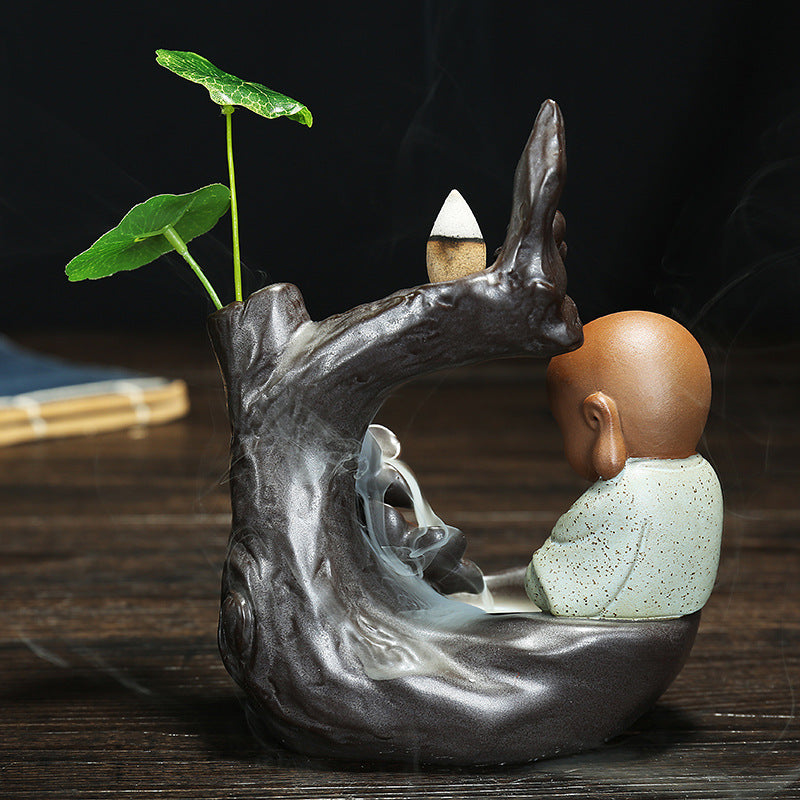 Ceramic Meditation Waterfall Incense Holder