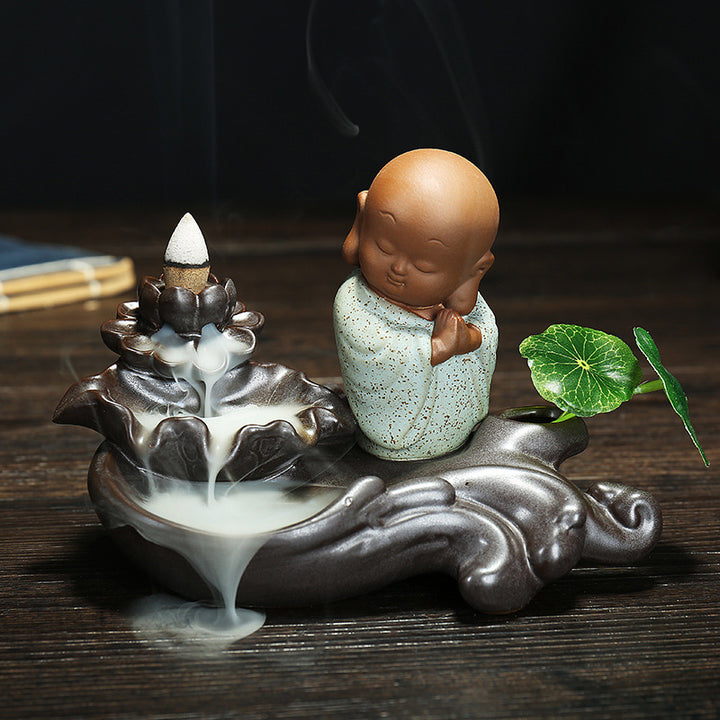 Ceramic Meditation Waterfall Incense Holder
