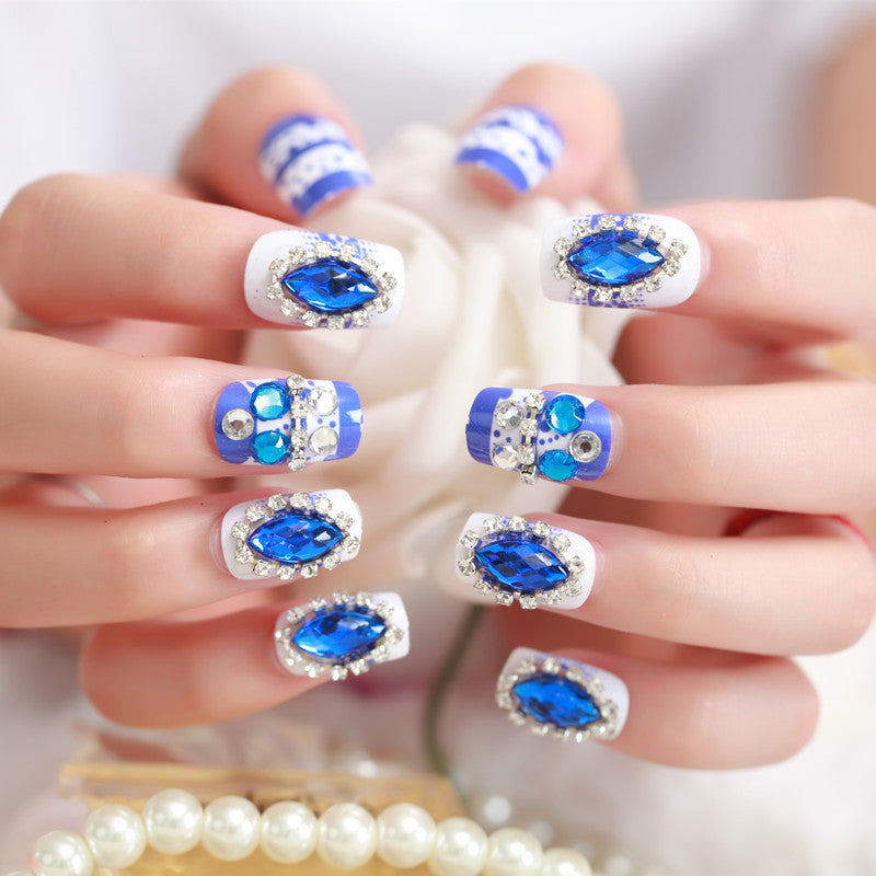 Glamorous Bejeweled Press-On Nail Set