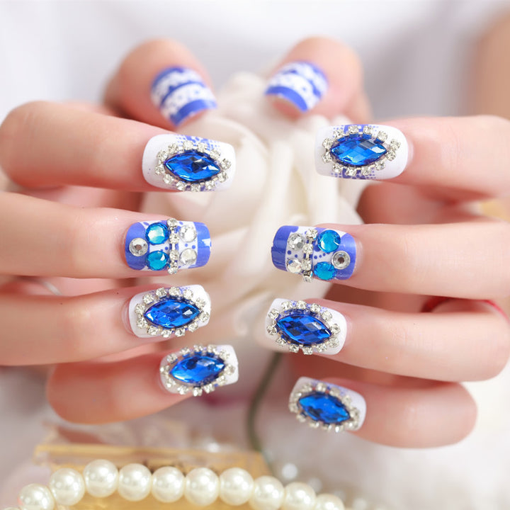 Glamorous Bejeweled Press-On Nail Set