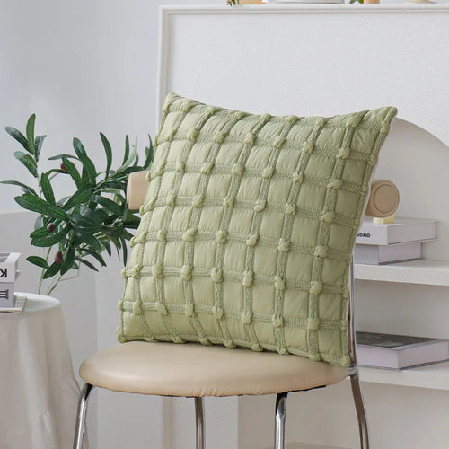 BowLift | Elegant Green Jacquard Decorative Pillow Cover