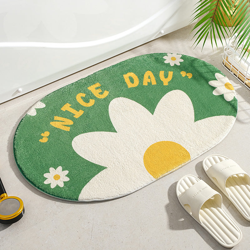 BowLift | Soft Floral Non-Slip Absorbent Floor Mat for Home