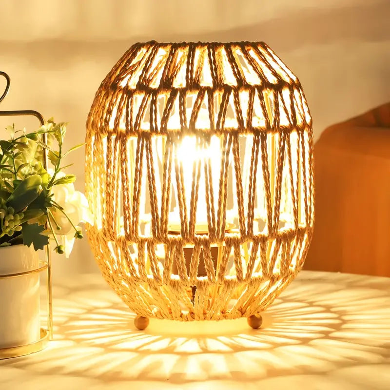 Boho Rattan Lamp Bowlift