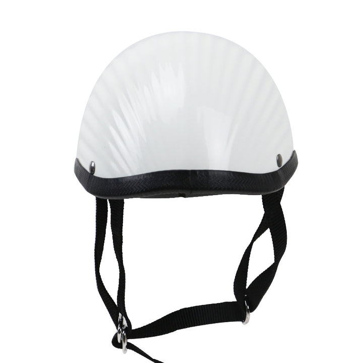Classic Ribbed Motorcycle Helmet Bowlift
