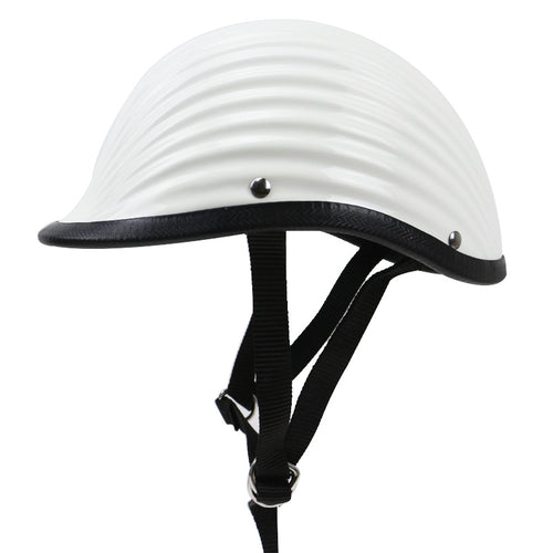 Classic Ribbed Motorcycle Helmet Bowlift