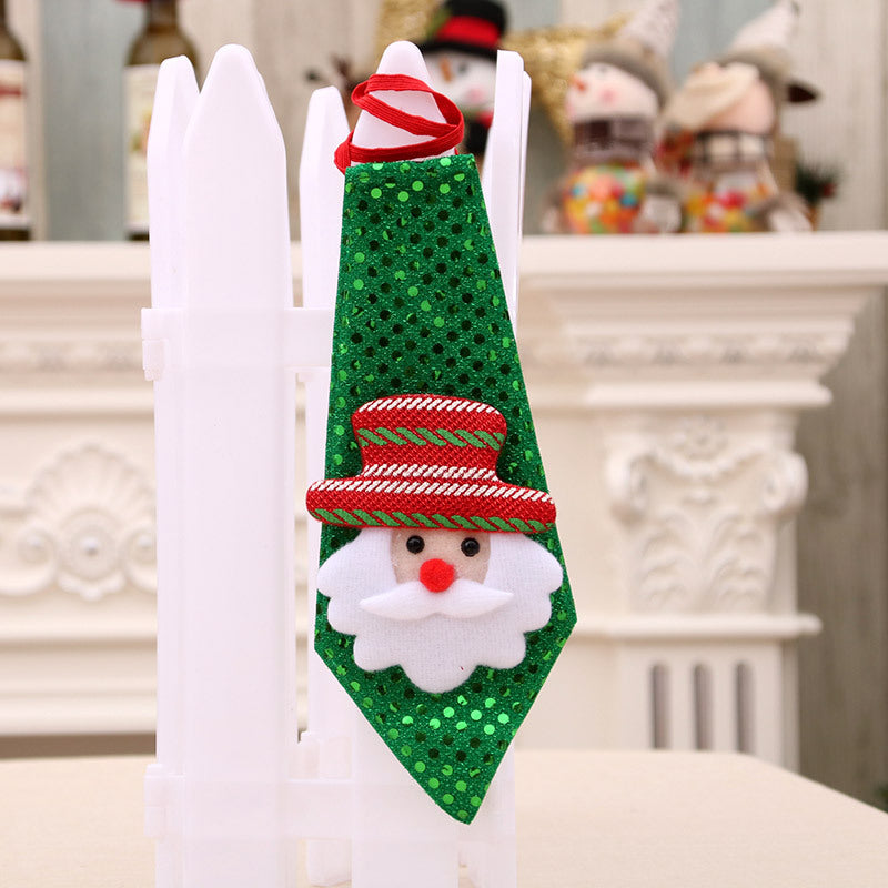 LED Illuminated Santa Tie Decoration Bowlift