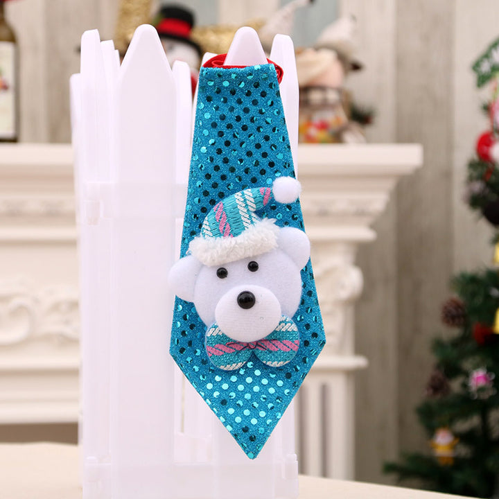 LED Illuminated Santa Tie Decoration Bowlift