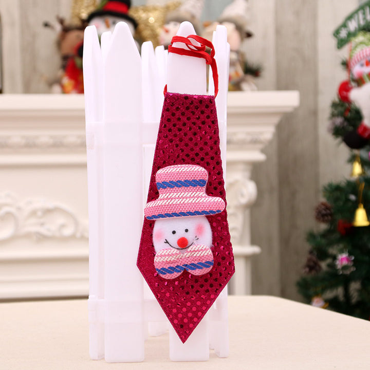 LED Illuminated Santa Tie Decoration Bowlift