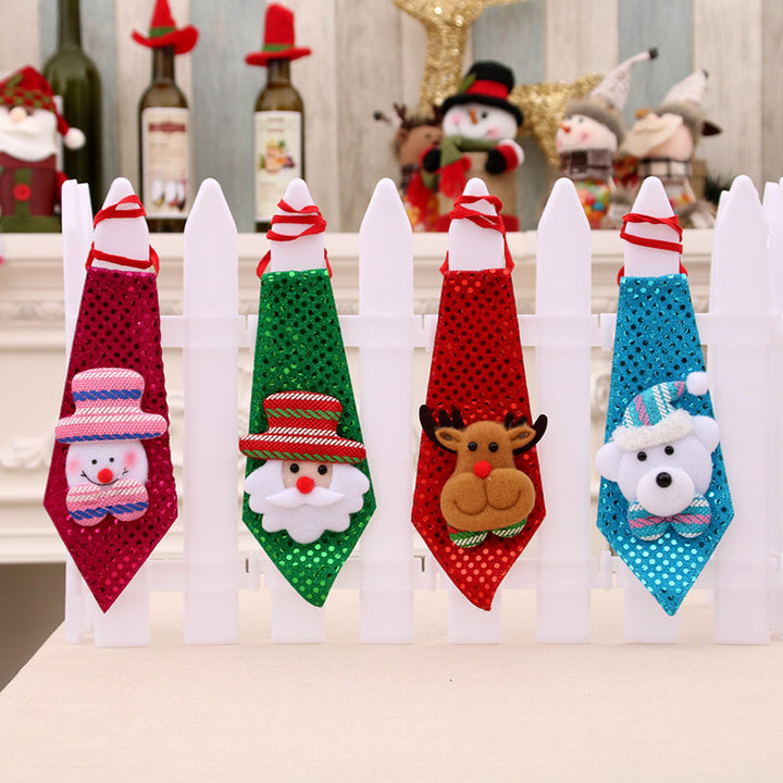 LED Illuminated Santa Tie Decoration Bowlift