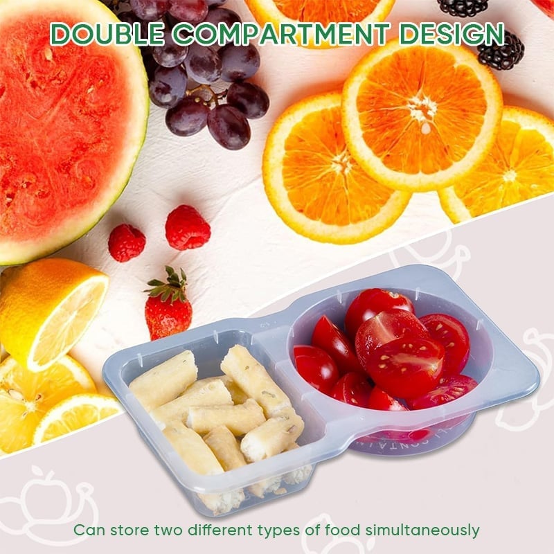 BowLift | Double Compartment Snack Containers with Lids