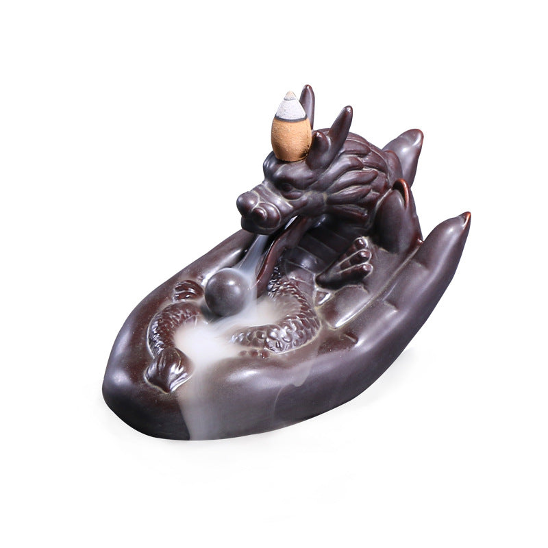 Dragon Theme Ceramic Incense Holder