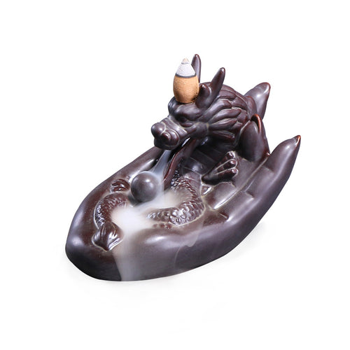 Dragon Theme Ceramic Incense Holder
