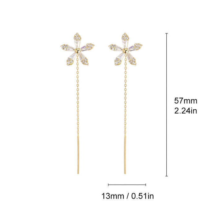 BowLift | Shiny Diamond Flower Earrings