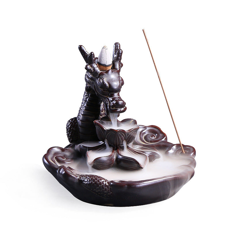 Decorative Dragon Waterfall Incense Burner