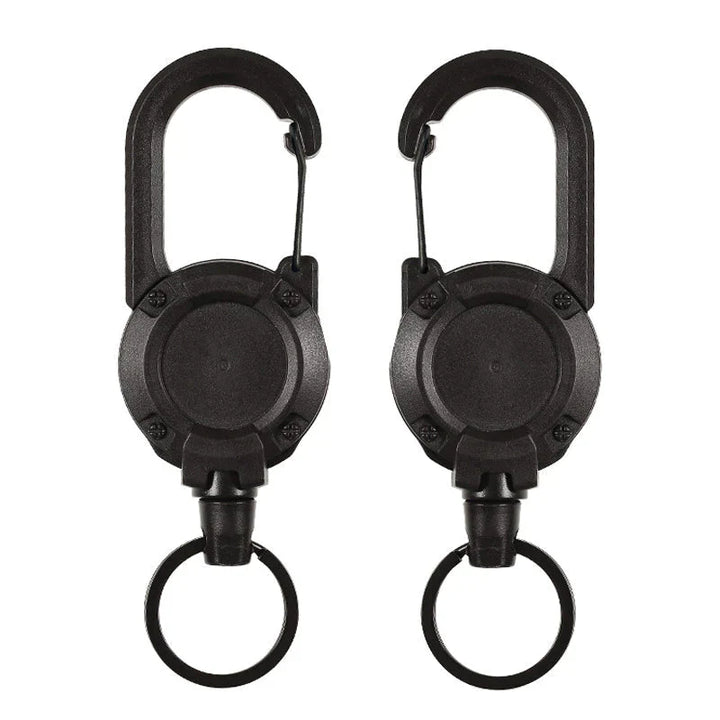 Outdoor Automatic Expandable Wire Rope Luya Theft Protection Tactical Keychain | Bowlift