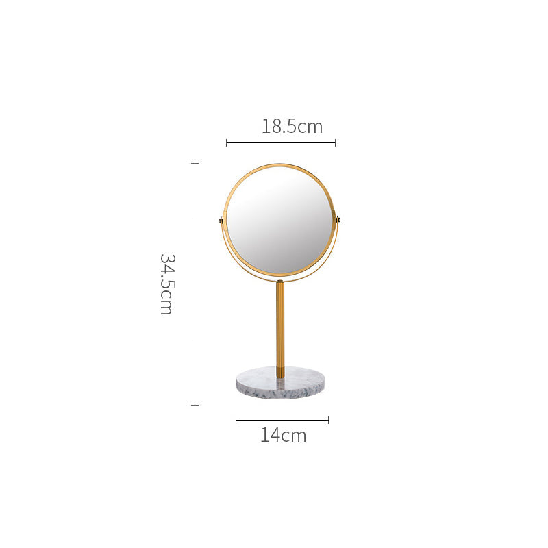 BowLift | Natural Marble 360 Rotating Makeup Vanity Mirror