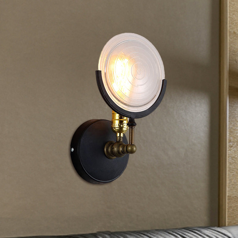BowLift | 1 Light Wall Mounted Light with Clear Glass Plate Postmodern Wall Lighting for the Kitchen