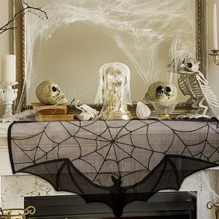 BowLift | Table Runner Black Lace Halloween Decoration