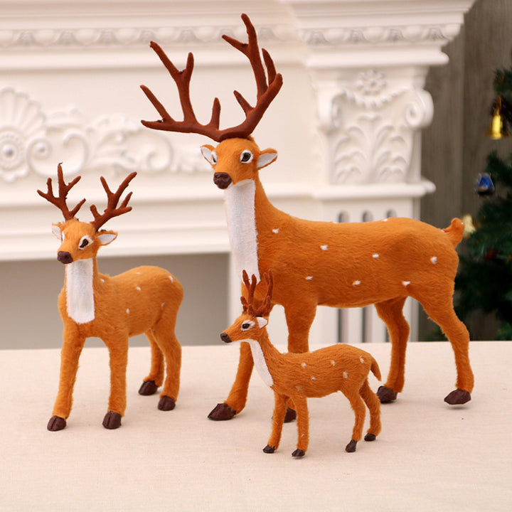 Decorative Felt Reindeer Figurine Set Bowlift