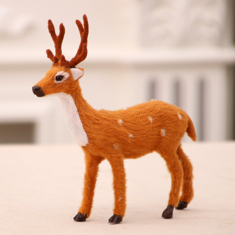 Decorative Plush Reindeer Figurines Bowlift