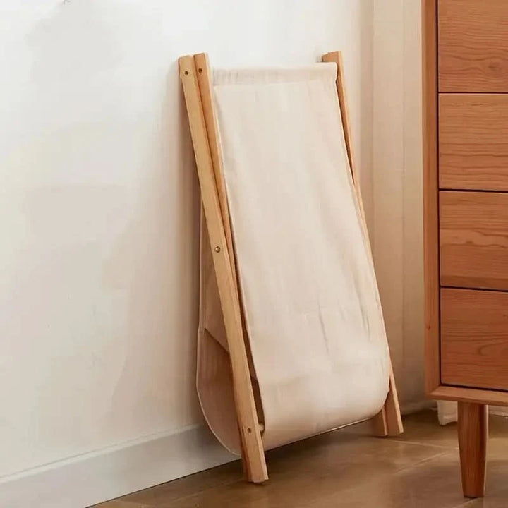 BowLift | WoodFold - Foldable Laundry Basket from