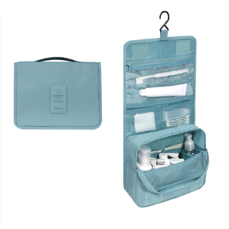 Water-Resistant Hanging Toiletry Bag with Organized Storage for Travel