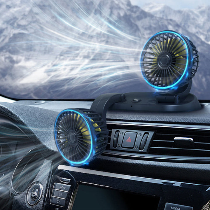 BowLift | Dual Head Car Auto Cooling Air Circulator Fan