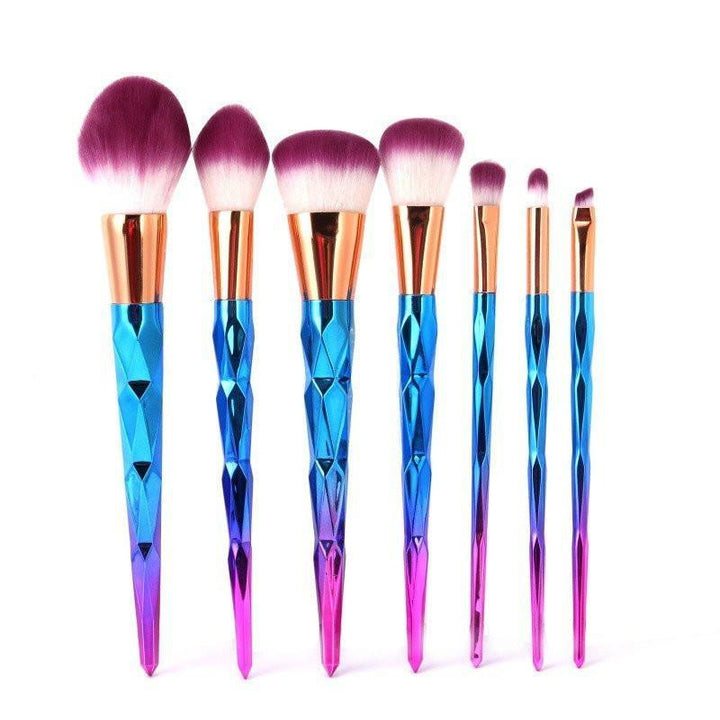 Rainbow Unicorn Brushes - 7 Piece Set | Bowlift