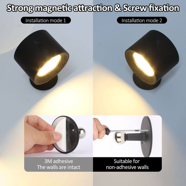 BowLift | LED Wall Lamp - Rechargeable, Magnetic & Dual-Sided Lighting for Indoor Use