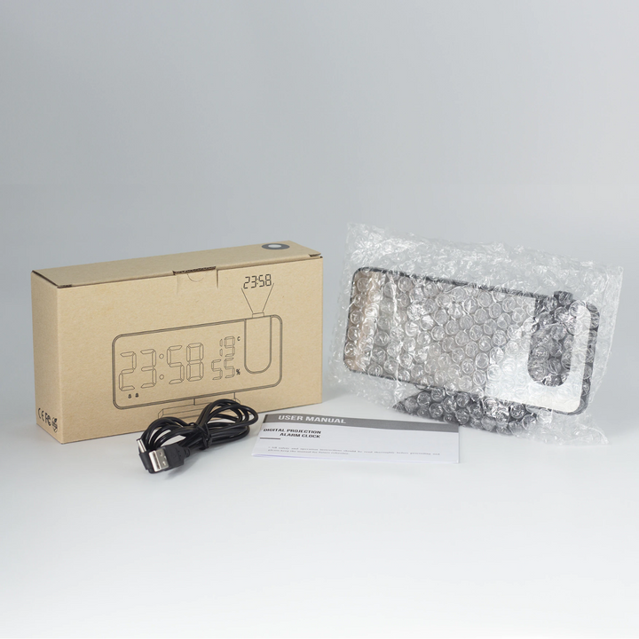 Astronatic™ Alarm Clock - LED Screen with 180° Projector Bowlift