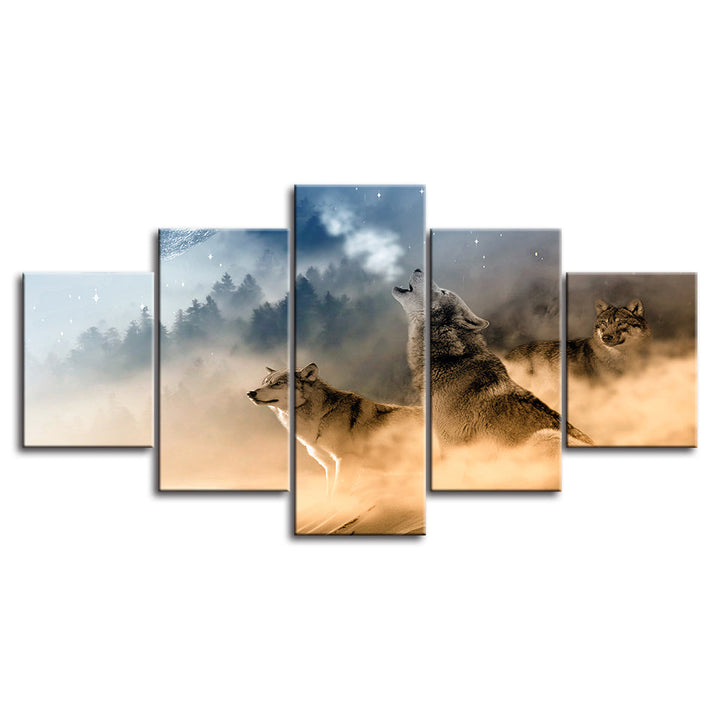 Soft Wolf Clouds - Canvas Wall Art Painting | Bowlift