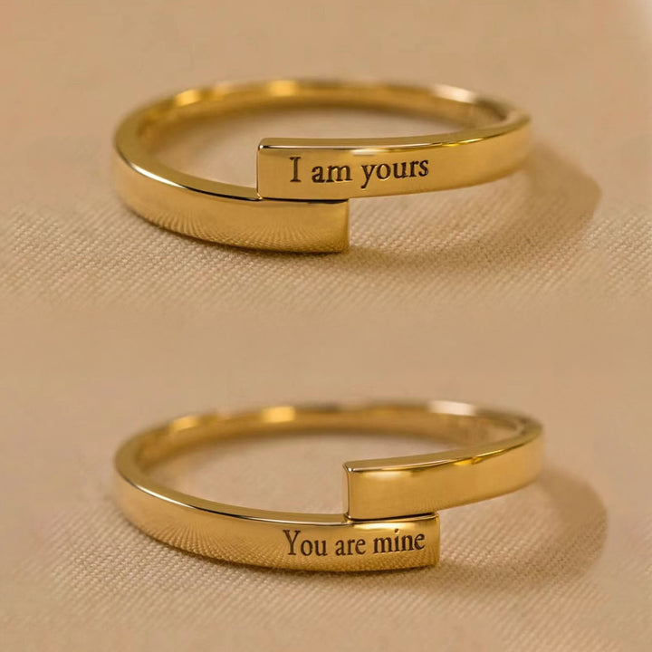 BowLift | Adjustable "I Am Yours & You Are Mine" Couples Rings Set