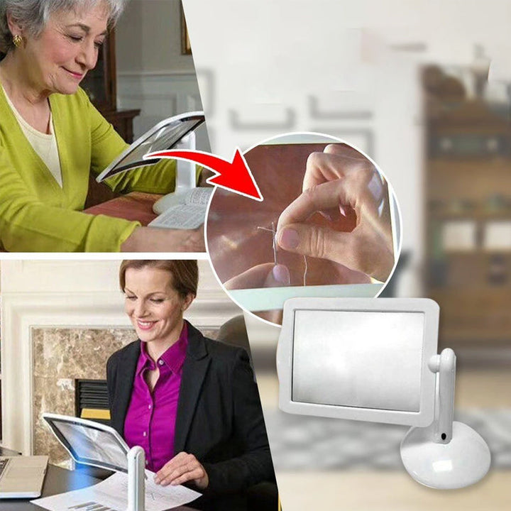 BowLift | Hands-Free LED Desk Magnifier – 3X Magnification for Precision Work